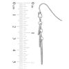 Diamond-Cut Layered Oval Drop Earrings in Sterling Silver