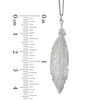 Thumbnail Image 1 of Vertical Feather Drop Pendant in Sterling Silver