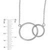 Thumbnail Image 1 of Interlocking Circles Necklace in Sterling Silver - 20"