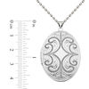 Thumbnail Image 1 of Oval Scroll Locket in Sterling Silver