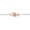 Thumbnail Image 2 of Enchanted Disney Belle 0.086 CT. T.W. Diamond Bypass Rose Bolo Bracelet in Sterling Silver and 10K Rose Gold - 10.5"