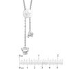 Thumbnail Image 4 of Enchanted Disney Belle 0.086 CT. T.W. Diamond Bypass Rose Bolo Bracelet in Sterling Silver and 10K Rose Gold - 10.5"