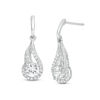 Thumbnail Image 0 of 5.0mm Lab-Created White Sapphire Open Flame Drop Earrings in Sterling Silver