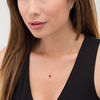 Thumbnail Image 2 of Oval Certified Ruby and 0.04 CT. T.W. Diamond Tri-Top Pendant in 10K Gold