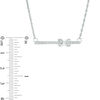 0.067 CT. T.W. Diamond Infinity Knot Bar Necklace in Sterling Silver - 16.75"