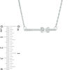 Thumbnail Image 1 of 0.067 CT. T.W. Diamond Infinity Knot Bar Necklace in Sterling Silver - 16.75"