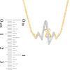 Thumbnail Image 1 of 0.148 CT. T.W. Diamond Infinity Knot Heartbeat Necklace in 10K Gold - 17.1"