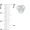 Thumbnail Image 2 of 0.18 CT. T.W. Diamond Frame Love Knot Stud Earrings in Sterling Silver
