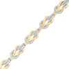 Thumbnail Image 0 of 0.58 CT. T.W. Diamond Double Knot Bracelet in Sterling Silver with 14K Gold Plate