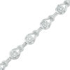 Thumbnail Image 0 of 0.95 CT. T.W. Composite Diamond Loop Bracelet in Sterling Silver