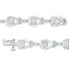 Thumbnail Image 1 of 0.95 CT. T.W. Composite Diamond Loop Bracelet in Sterling Silver