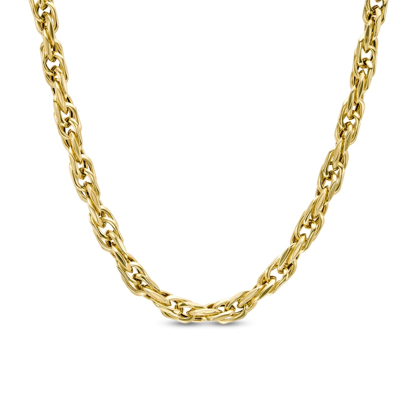 Men's 7.0mm Rope Chain Necklace in Hollow 14K Gold - 22"