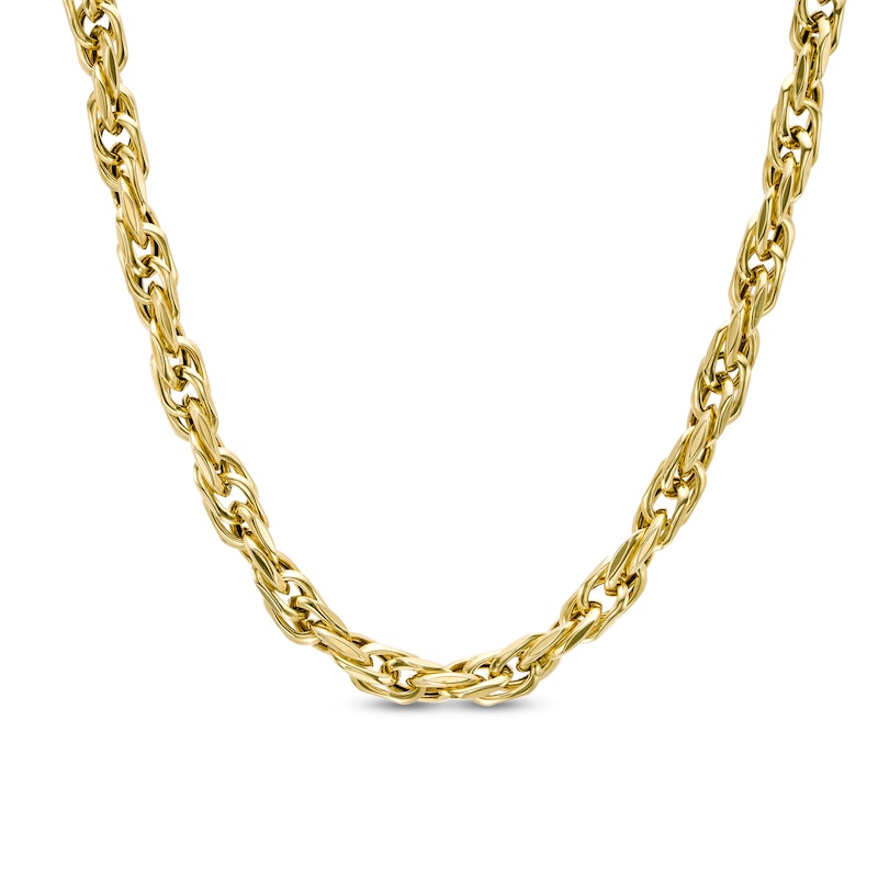 Men's 7.0mm Rope Chain Necklace in Hollow 14K Gold - 22"|Peoples Jewellers