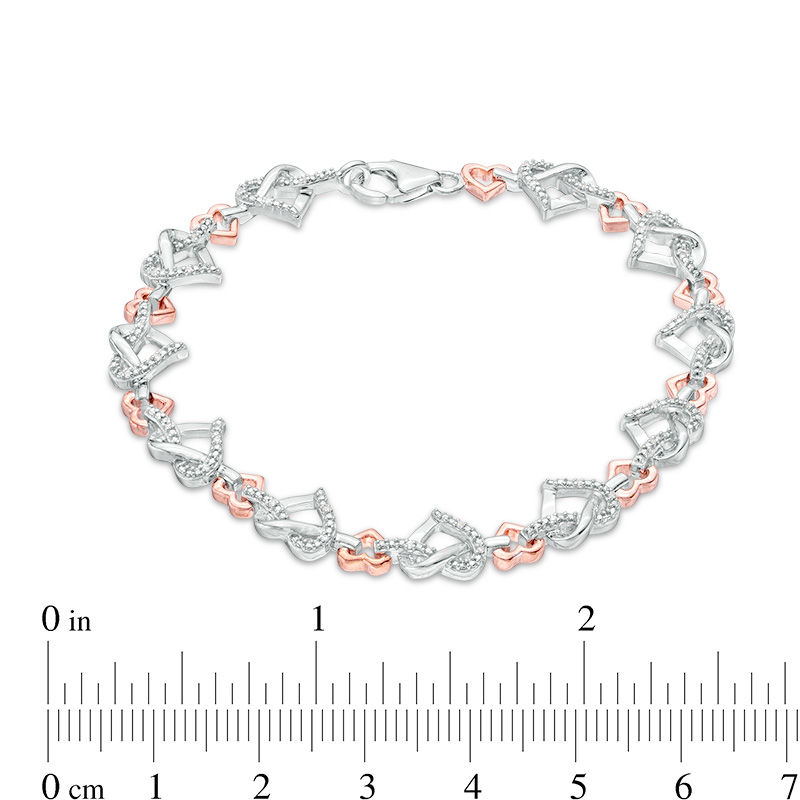 Knot Heart Bracelet in Sterling Silver 