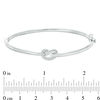 Thumbnail Image 2 of 0.065 CT. T.W. Diamond Love Knot Pretzel Bangle in Sterling Silver