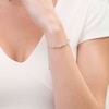 Thumbnail Image 2 of 0.38 CT. T.W. Diamond Infinity Knot and "X" Bolo Bracelet in Sterling Silver with 14K Gold Plate - 9.5"