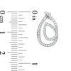 Thumbnail Image 2 of 0.33 CT. T.W. Diamond Looped Teardrop Earrings in 10K White Gold