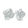 Thumbnail Image 0 of Diamond Accent Love Knot Stud Earrings in 10K White Gold