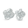 Thumbnail Image 1 of Diamond Accent Love Knot Stud Earrings in 10K White Gold