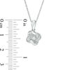 Thumbnail Image 2 of 0.04 CT. T.W. Diamond Love Knot Pendant in 10K White Gold
