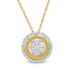 Thumbnail Image 1 of 0.33 CT. T.W. Composite Diamond Frame Vintage-Style Medallion Pendant in 10K Gold