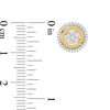 Thumbnail Image 3 of 0.33 CT. T.W. Composite Diamond Frame Vintage-Style Medallion Stud Earrings in 10K Gold