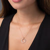 Thumbnail Image 2 of 0.20 CT. T.W. Diamond Overlap Circle Pendant in 10K Rose Gold