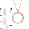 Thumbnail Image 3 of 0.20 CT. T.W. Diamond Overlap Circle Pendant in 10K Rose Gold