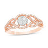 Thumbnail Image 0 of 0.30 CT. T.W. Composite Diamond Swirl Bypass Ring in 10K Rose Gold