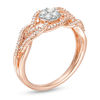 Thumbnail Image 2 of 0.30 CT. T.W. Composite Diamond Swirl Bypass Ring in 10K Rose Gold