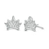 Thumbnail Image 1 of 0.10 CT. T.W. Diamond Tiara Stud Earrings in 10K White Gold