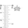 Thumbnail Image 2 of 0.10 CT. T.W. Diamond Tiara Stud Earrings in 10K White Gold