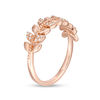 Thumbnail Image 1 of 0.10 CT. T.W. Diamond Vine with Leaves Ring in 10K Rose Gold