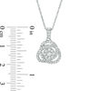 Thumbnail Image 2 of 0.45 CT. T.W. Diamond Frame Love Knot Pendant in 10K White Gold