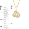 Thumbnail Image 2 of 0.085 CT. T.W. Diamond Love Knot Pendant in 10K Gold