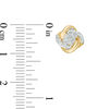 Thumbnail Image 1 of 0.23 CT. T.W. Diamond Frame Love Knot Stud Earrings in 10K Gold