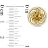 Thumbnail Image 3 of 8.0mm Citrine and White Topaz Swirl Frame Stud Earrings in Sterling Silver with Yellow Rhodium