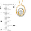 Thumbnail Image 2 of 0.18 CT. T.W. Composite Diamond Double Oval Frame Pendant in 10K Gold