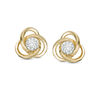 Thumbnail Image 0 of 0.13 CT. T.W. Diamond Love Knot Stud Earrings in 10K Gold