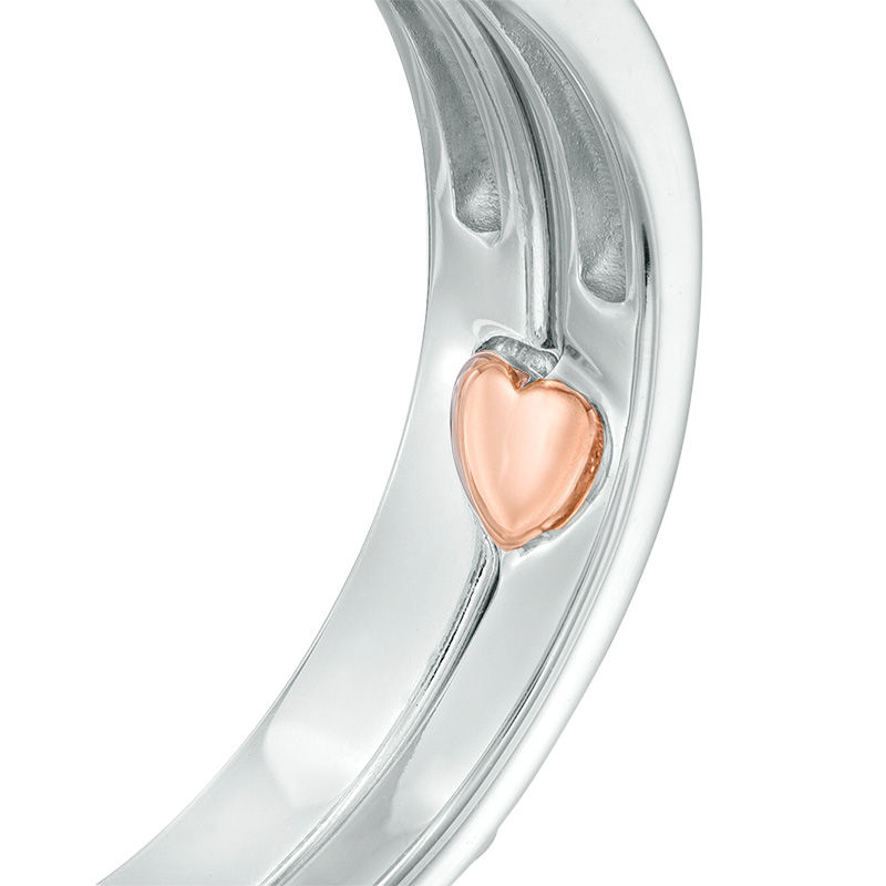 Main Image 3 of Perfect Fit 0.50 CT. T.W. Diamond Frame Interlocking Bridal Set in 10K White Gold