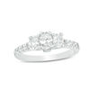 Thumbnail Image 1 of 1.00 CT. T.W. Certified Oval Diamond Past Present Future® Engagement Ring in 14K White Gold (I/I1)