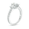 Thumbnail Image 2 of 1.00 CT. T.W. Certified Oval Diamond Past Present Future® Engagement Ring in 14K White Gold (I/I1)