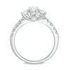 Thumbnail Image 2 of 1.00 CT. T.W. Certified Oval Diamond Past Present Future® Engagement Ring in 14K White Gold (I/I1)