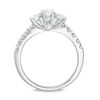 Thumbnail Image 3 of 1.00 CT. T.W. Certified Oval Diamond Past Present Future® Engagement Ring in 14K White Gold (I/I1)