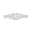 Thumbnail Image 6 of 1.00 CT. T.W. Certified Oval Diamond Past Present Future® Engagement Ring in 14K White Gold (I/I1)