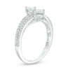 Thumbnail Image 1 of Ever Us™ 0.75 CT. T.W. Two-Stone Princess-Cut Diamond Double Row Bypass Ring in 14K White Gold