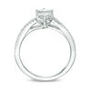 Thumbnail Image 2 of Ever Us™ 0.75 CT. T.W. Two-Stone Princess-Cut Diamond Double Row Bypass Ring in 14K White Gold