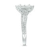 Thumbnail Image 3 of Ever Us™ 0.75 CT. T.W. Two-Stone Princess-Cut Diamond Double Row Bypass Ring in 14K White Gold