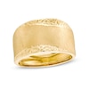 Thumbnail Image 1 of Italian Gold Diamond-Cut and Satin Wave Ring in 14K Gold - Size 7
