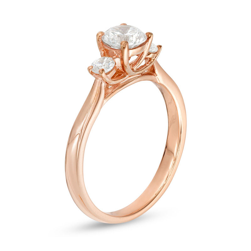 Rose gold sales engagement rings peoples